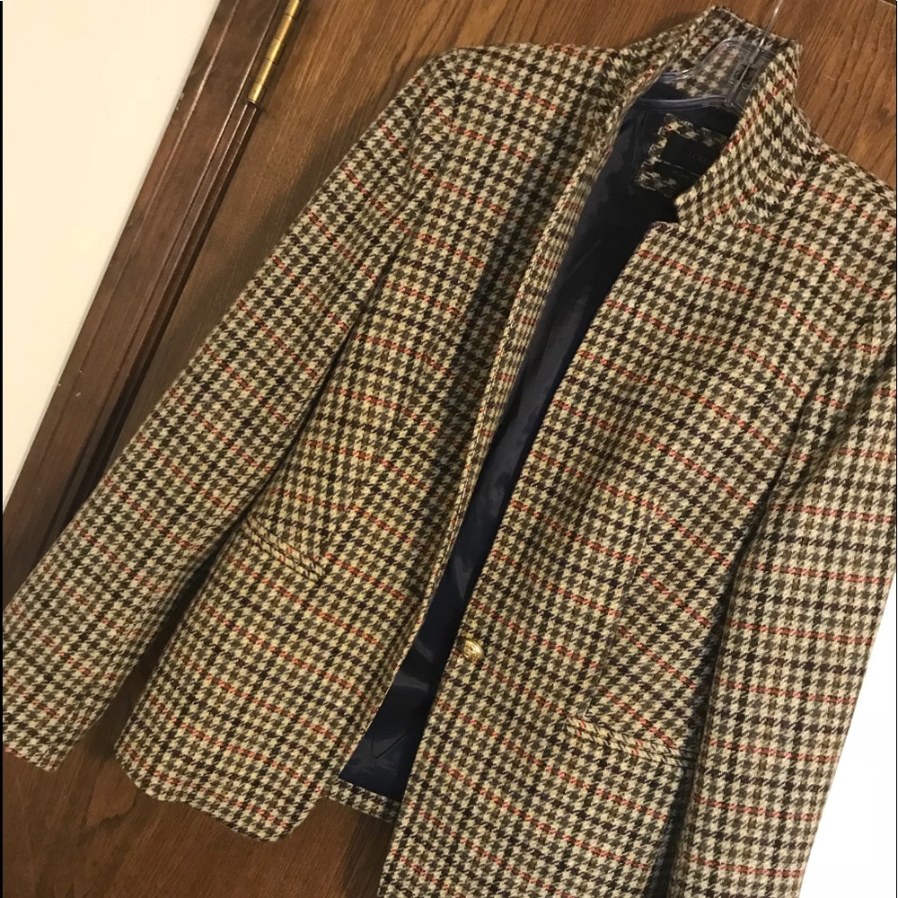 J. Crew Plaid Regent Blazer